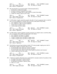 Economics Chapter 4 Which of the following generalizations about the benefit of