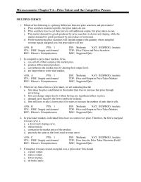 Economics Chapter 9 Therefore, the firm’s marginal revenue curve is