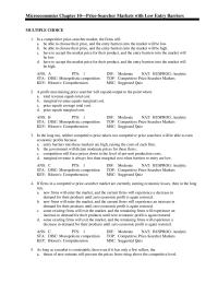 Economics Chapter 10 in both price-taker and competitive price-searcher markets