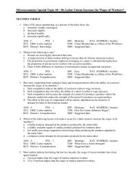 Economics Chapter 10 Which of the following most accurately indicates changes in the
