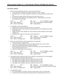 Economics Chapter 11 Which The Following Reflects The Incentive
