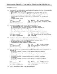 Economics Chapter 11 Why are Entry Barriers Sometimes High?