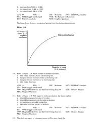 Economics Chapter 12 The firm should continue to hire workers until the total costs of all