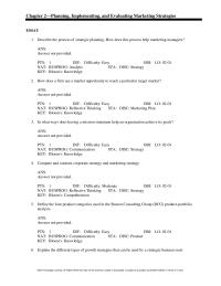 Marketing Chapter 02 Strategic Planning Begins The Marketing Level And