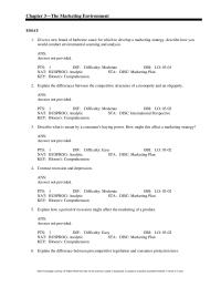 Marketing Chapter 03 Coca-Cola’s collection of this information is an example of