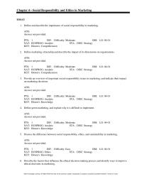 Marketing Chapter 04 Which of the following statements about social responsibility