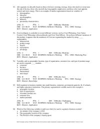 Marketing Chapter 06 After an organization has determined which