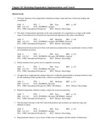 Marketing Chapter 10 The budget and planning process is the major control