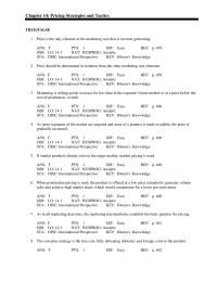 Marketing Chapter 14 As the share of international sales and reach