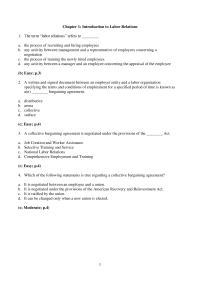Management Chapter 1 The Term Labor Relations Refers The