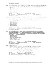 Marketing Chapter 15 Clear Chem is a producer of chemicals used in car detailing and painting
