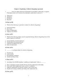 Management Chapter 6 Items Are Subjects That Must Bargained