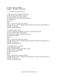 Economics Chapter 1 The Power Economic Analysis learning