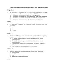 Accounting Chapter 9 Reporting Principles And Preparation Fund Financial