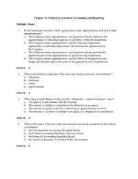Accounting Chapter 11 Federal Government Accounting And Reporting multiple