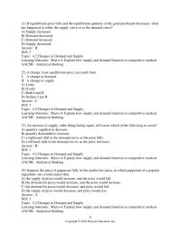 Economics Chapter 4 Changes Demand And Supply learning