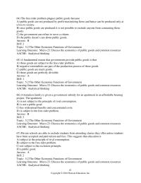 Economics Chapter 5 The Other Economic Functions Government learning Outcome&nbsp;