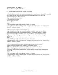 Economics Chapter 6 Paying For The Public