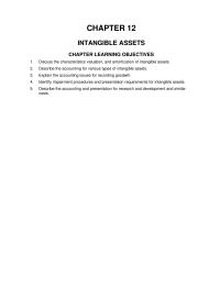 Accounting Chapter 12 Identify impairment procedures and presentation requirements