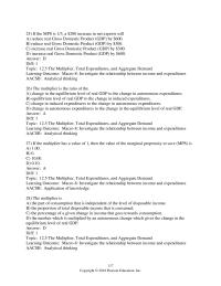 Economics Chapter 12 The Multiplier Total Expenditures