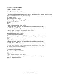 Economics Chapter 13 Cc Trillion Expansionary Fiscal Policy That Generates