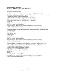 Economics Chapter 14 Miller Deficit Spending And