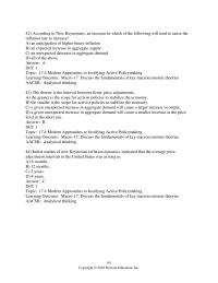 Economics Chapter 17 According New Keynesians Increase Which The