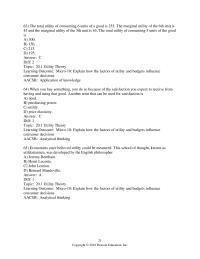 Economics Chapter 20 The additional utility or satisfaction that one derives from