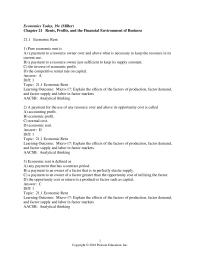 Economics Chapter 21 The Payment For Factor Production