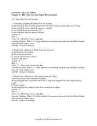 Economics Chapter 22 The Amount Calendar Time Associated