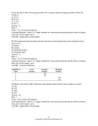 Economics Chapter 22 The Production Function The Maximum Possible Output