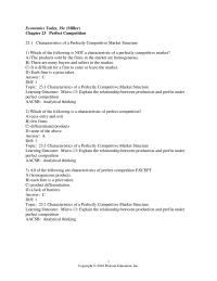 Economics Chapter 23 Which The Following Not Characteristic