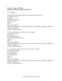 Economics Chapter 26 In oligopoly, any action by one firm to change price&nbsp;
