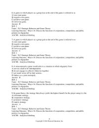 Economics Chapter 26 Strategic Behavior And Game