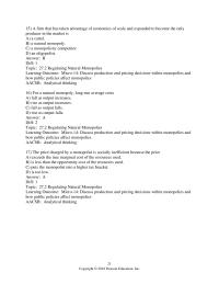 Economics Chapter 27&nbsp;A regulated natural monopolist allowed to earn a