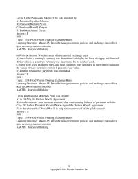 Economics Chapter 33 Fixed Versus Floating Exchange