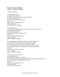 Economics Chapter 3 The opportunity cost of a hot dog in terms of hamburgers is the