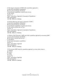 Economics Chapter 4 Let C represent consumption expenditure