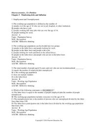 Economics Chapter 5 The labor force is defined as people