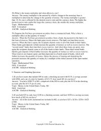 Economics Chapter 8 True topic The Influences Money Holding The Price