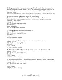 Business Law Chapter 9 A liquidated debt exists when there is a dispute