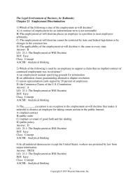 Business Law Chapter 21 Charles Received Raise Whereas Katherine Did not Katherines