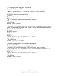 Business Law Chapter 22 Us Congress Placing Control All Types Of environmental