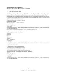 Economics Chapter 1 Margin Recurring learning Outcome Micro 1 Identify The Basic