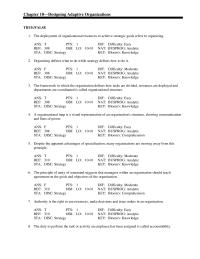 Management Chapter 10 Specialization Principle Unity Command Principle Scalar Principled