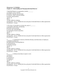 Management Chapter 15 However Those Factors Are Important Individuals May