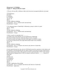 Management Chapter 17 Consideration The Extent Which Leader Has Job