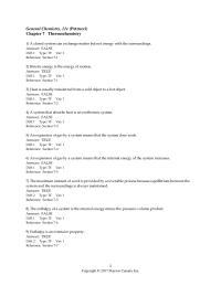 Chemistry Chapter 7 Temperatures of two bodies are equal when the