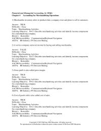 Accounting Chapter 4 A wholesaler buys products from manufacturers or other