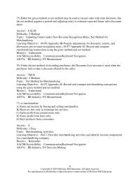 Accounting Chapter 4 Medium topic Gross Margin Ratio learning Objective